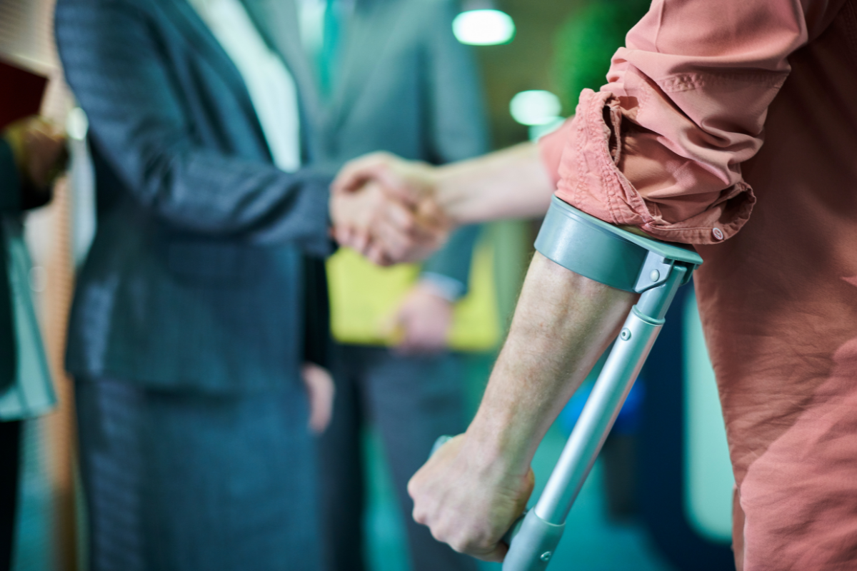 Client receiving advice on a criminal matter from an experienced attorney